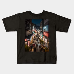 Busy Street in Busan South Korea Kids T-Shirt